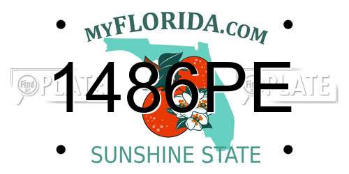 1486PE Florida License Plate