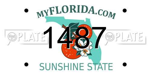 1487 Florida License Plate