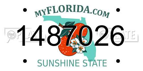 1487026 Florida License Plate