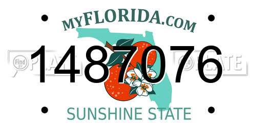 1487076 Florida License Plate