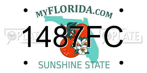 1487FC Florida License Plate