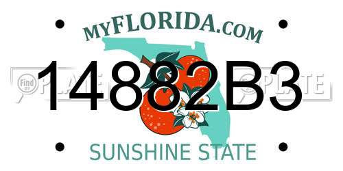 14882B3 Florida License Plate