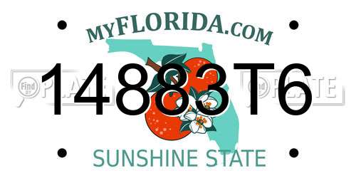 14883T6 Florida License Plate