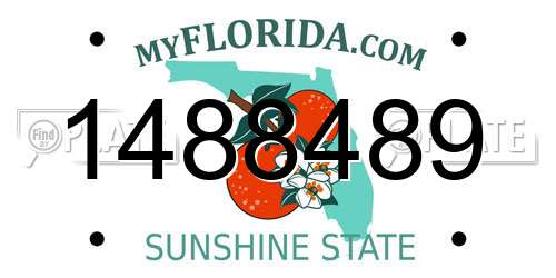 1488489 Florida License Plate
