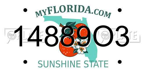 14889O3 Florida License Plate