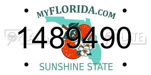 1489490 Florida License Plate