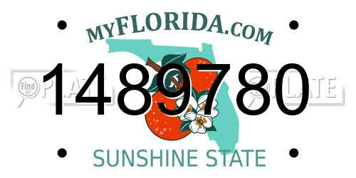 1489780 Florida License Plate