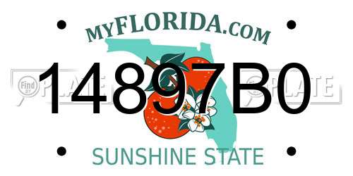 14897B0 Florida License Plate
