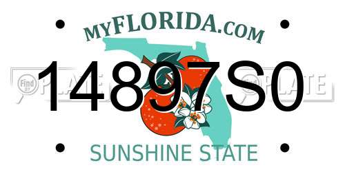14897S0 Florida License Plate