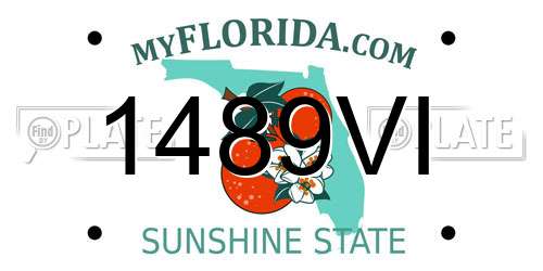 1489VI Florida License Plate