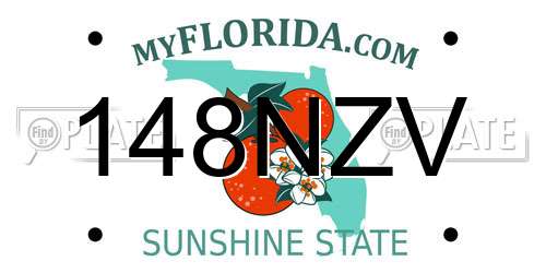 148NZV Florida License Plate
