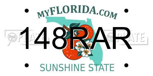 148RAR Florida License Plate