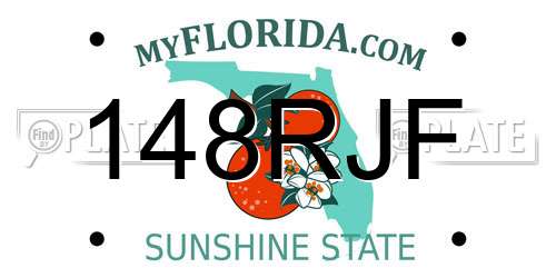 148RJF Florida License Plate