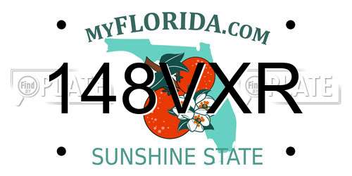 148VXR Florida License Plate