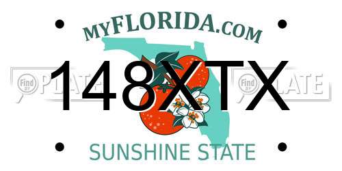 148XTX Florida License Plate