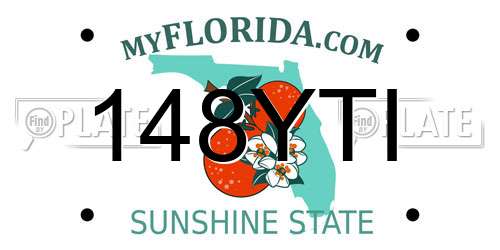 148YTI Florida License Plate
