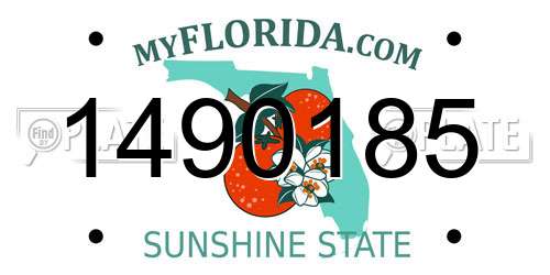 1490185 Florida License Plate