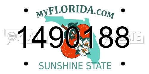 1490188 Florida License Plate
