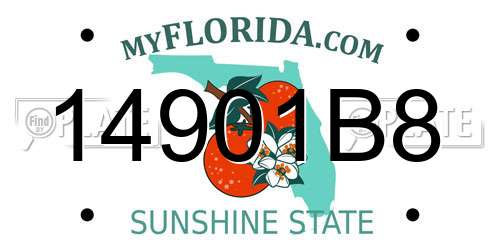 14901B8 Florida License Plate