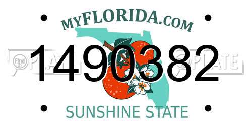 1490382 Florida License Plate