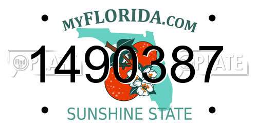 1490387 Florida License Plate