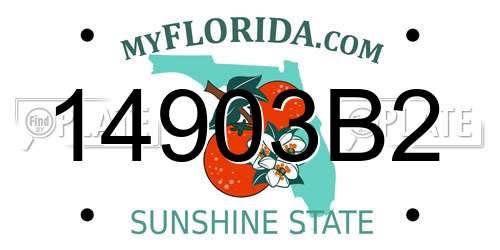 14903B2 Florida License Plate