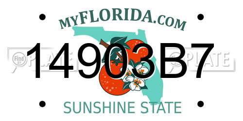14903B7 Florida License Plate