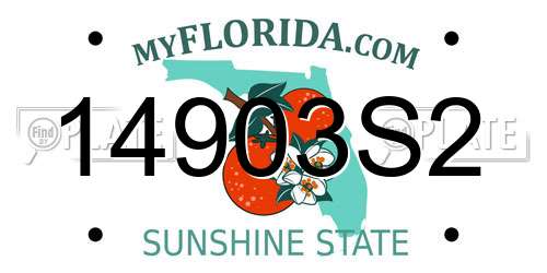14903S2 Florida License Plate
