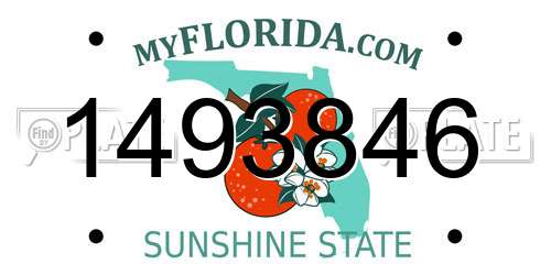 1493846 Florida License Plate