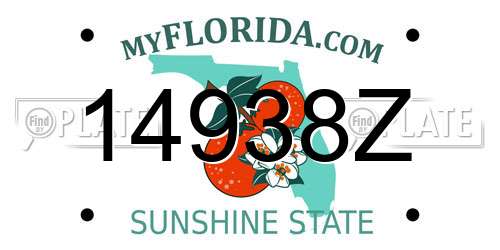 14938Z Florida License Plate