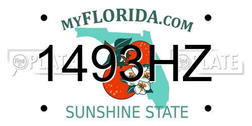 1493HZ Florida License Plate