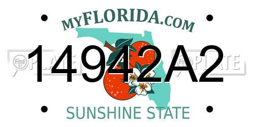 14942A2 Florida License Plate