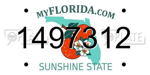 1497312 Florida License Plate