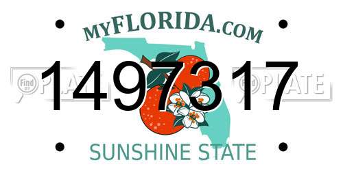 1497317 Florida License Plate