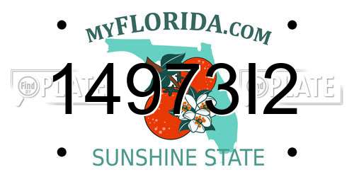 14973I2 Florida License Plate