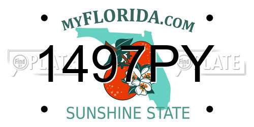 1497PY Florida License Plate