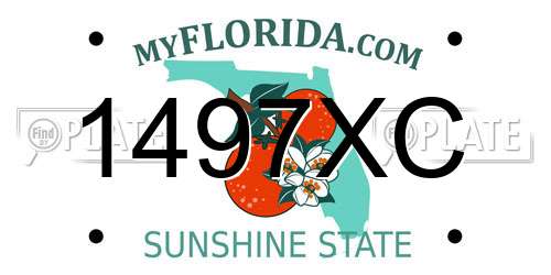 1497XC Florida License Plate