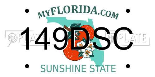 149DSC Florida License Plate