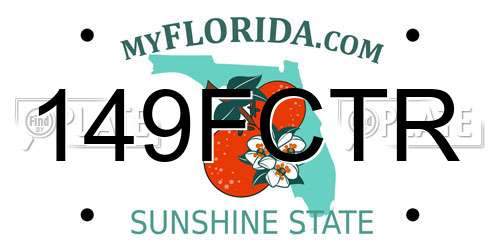 149FCTR Florida License Plate