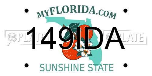 149IDA Florida License Plate
