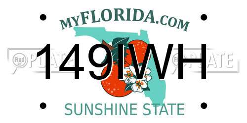 149IWH Florida License Plate