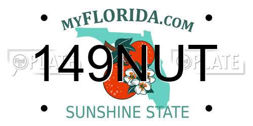 149NUT Florida License Plate