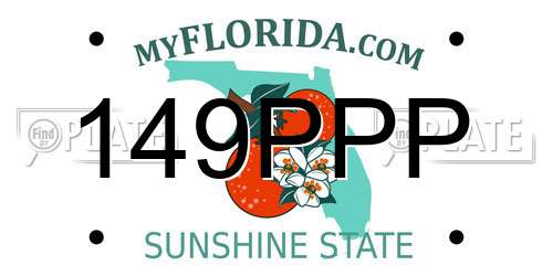149PPP Florida License Plate