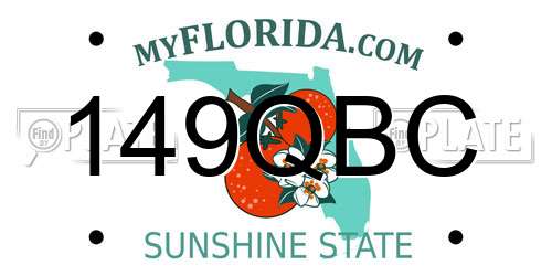 149QBC Florida License Plate