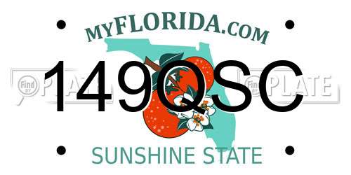 149QSC Florida License Plate