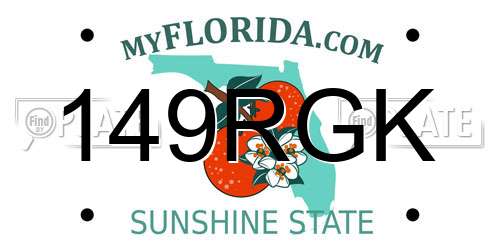 149RGK Florida License Plate