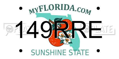149RRE Florida License Plate