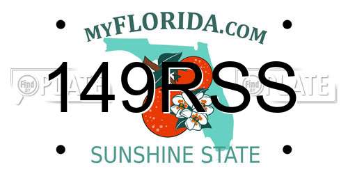 149RSS Florida License Plate