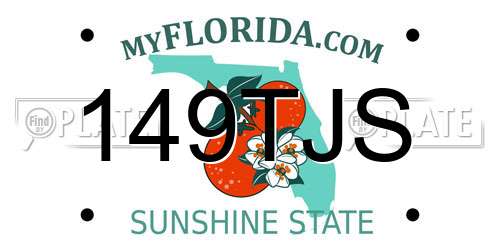 149TJS Florida License Plate