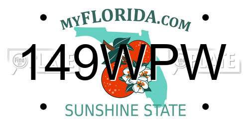 149WPW Florida License Plate